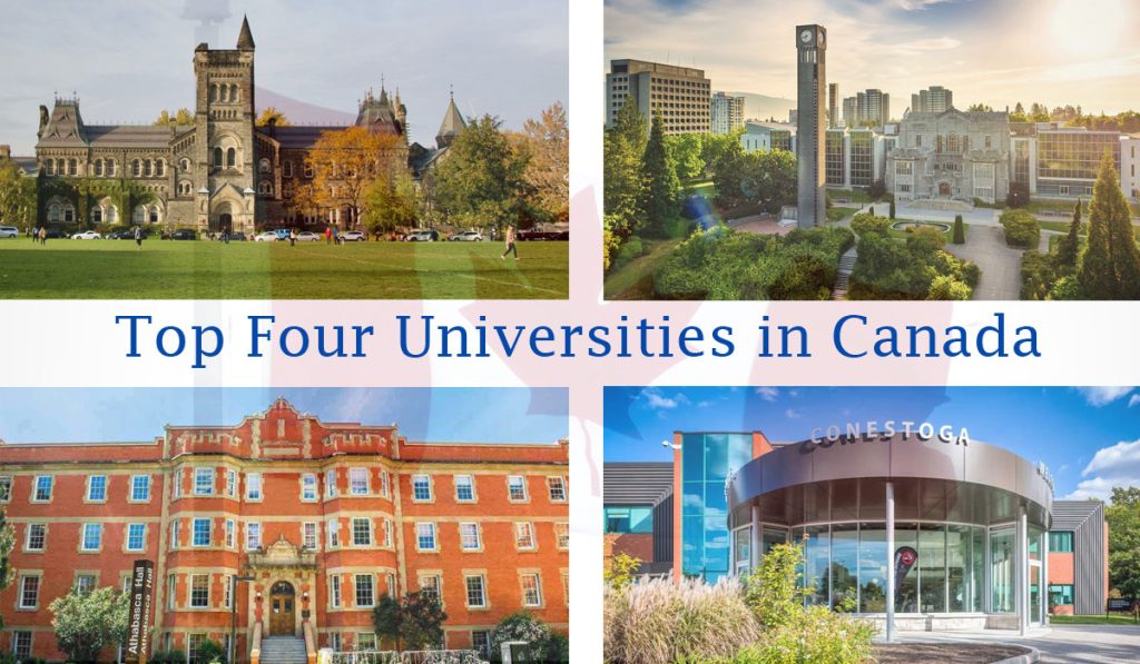 Top Four Universities in Canada