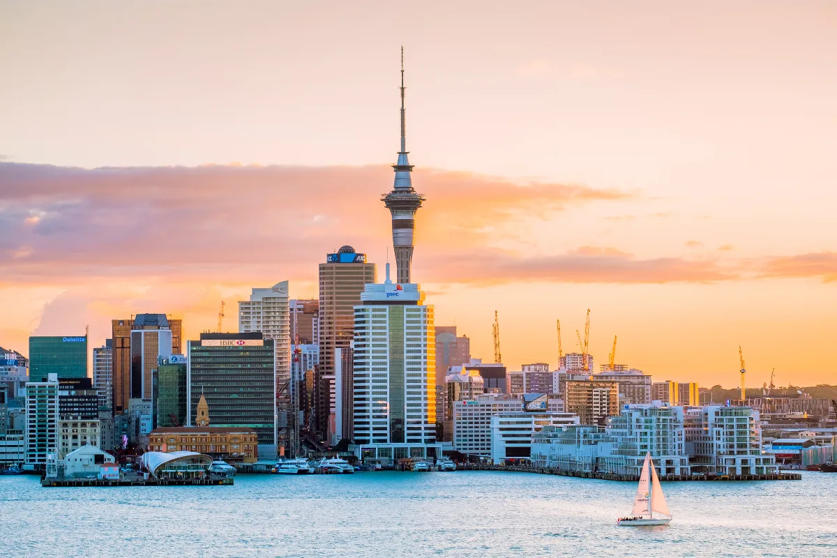 View of Auckland city, New Zealand, a top destination for international students.